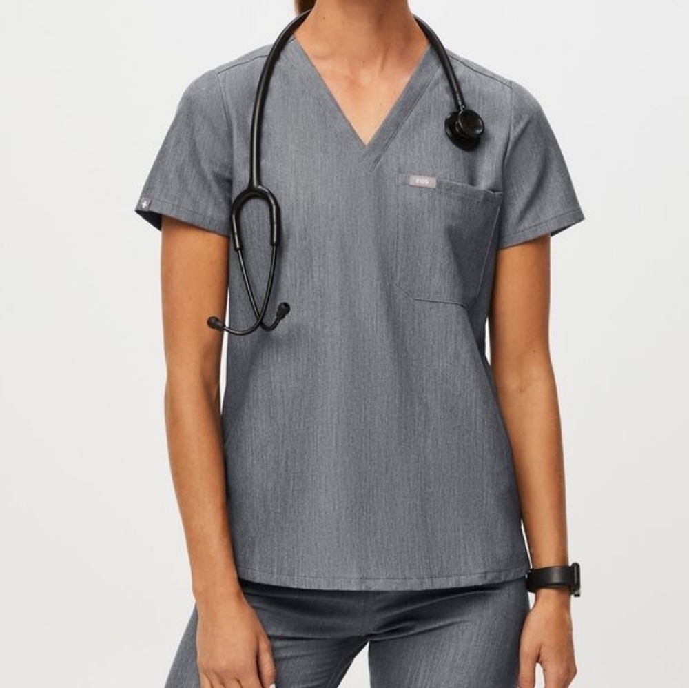 Figs Graphite Catarina One-Pocket Scrub Top XXS